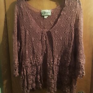 L&B Crochet Lace Top in‎ Mauve